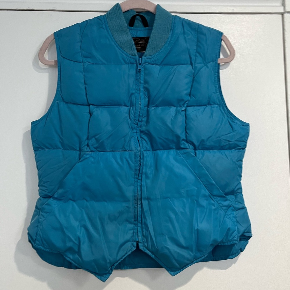 Eddie Bauer Vintage Teal Puffer Vest Sz. S‎